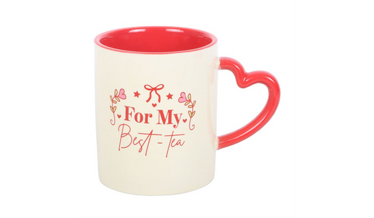 For My Best-Tea Heart Handle Mug | Best Friend Gift UK