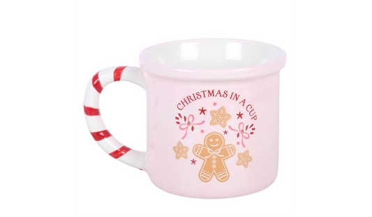 Christmas in a Cup Mug | Festive Ceramic Christmas Mug | Gingerbread Hot Chocolate Mug