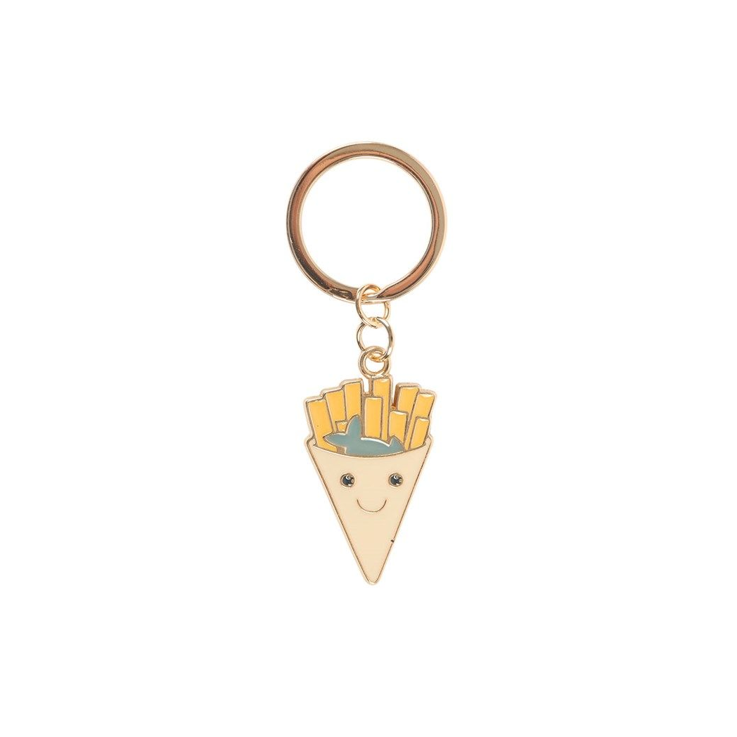 Fish & Chips Keyring – Cute Seaside Enamel Keychain