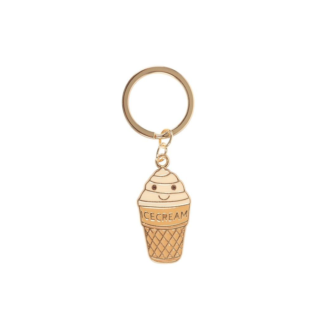 Ice Cream Keyring – Cute Kawaii Enamel Charm