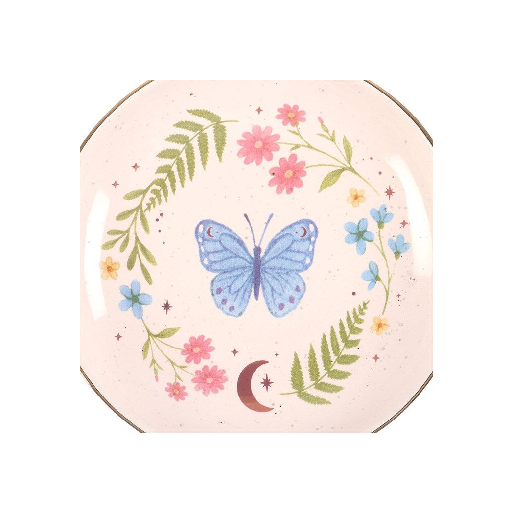 Luna Bloom Butterfly Trinket Dish – Floral Jewellery Holder
