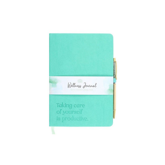 Taking Care of Yourself Journal & Crystal Pen Set – Wellness & Self Care Notebook