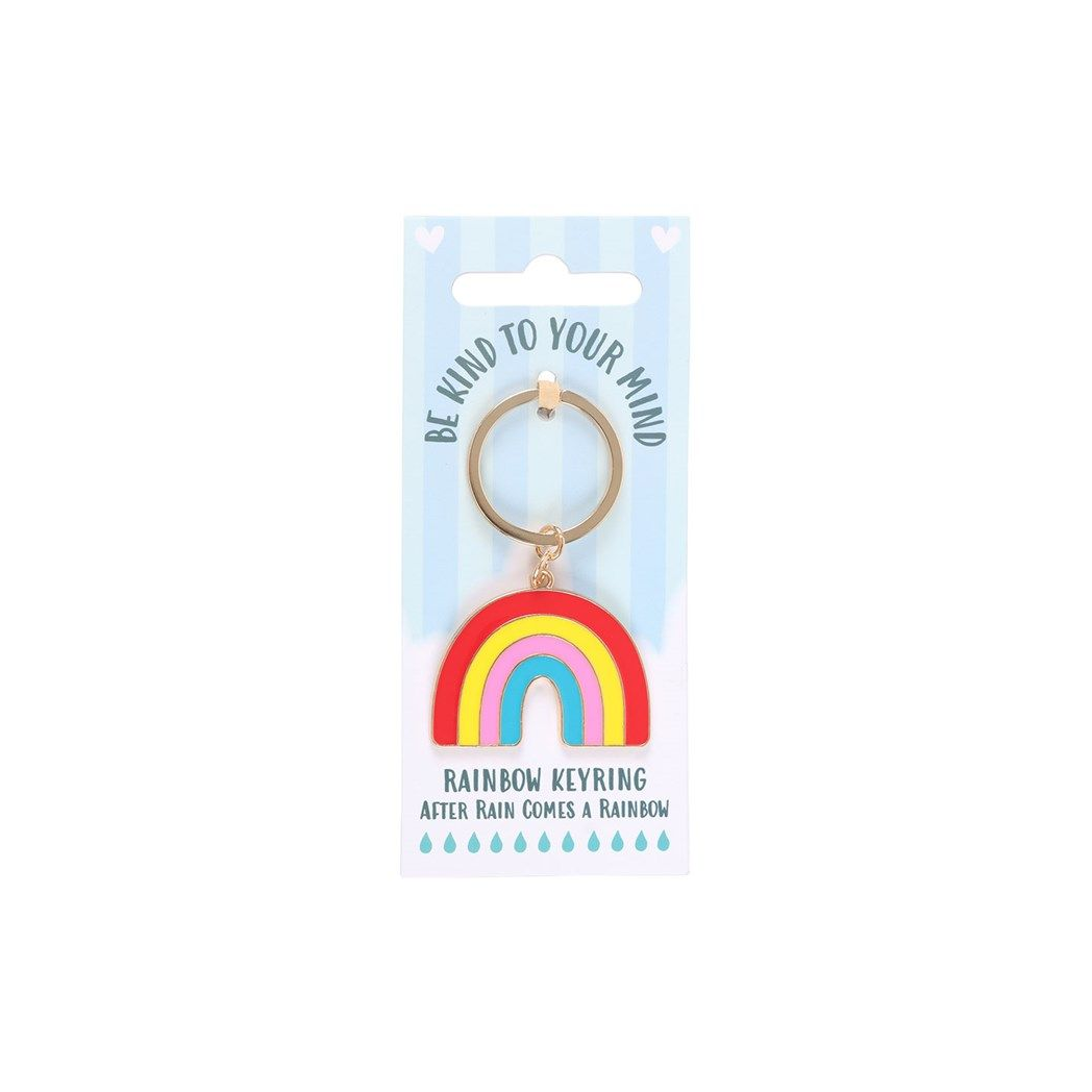 Be Kind to Your Mind Rainbow Keyring – Positive Affirmation Gift