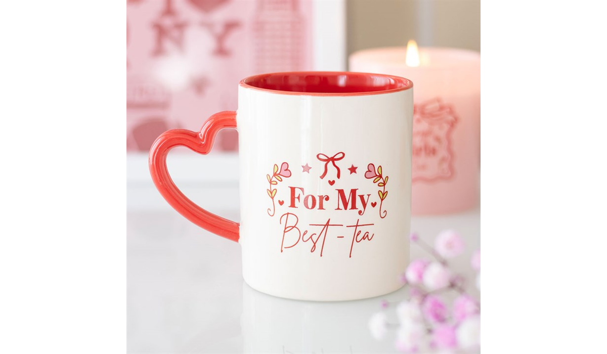 For My Best-Tea Heart Handle Mug | Best Friend Gift UK