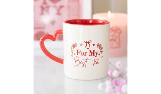 For My Best-Tea Heart Handle Mug | Best Friend Gift UK