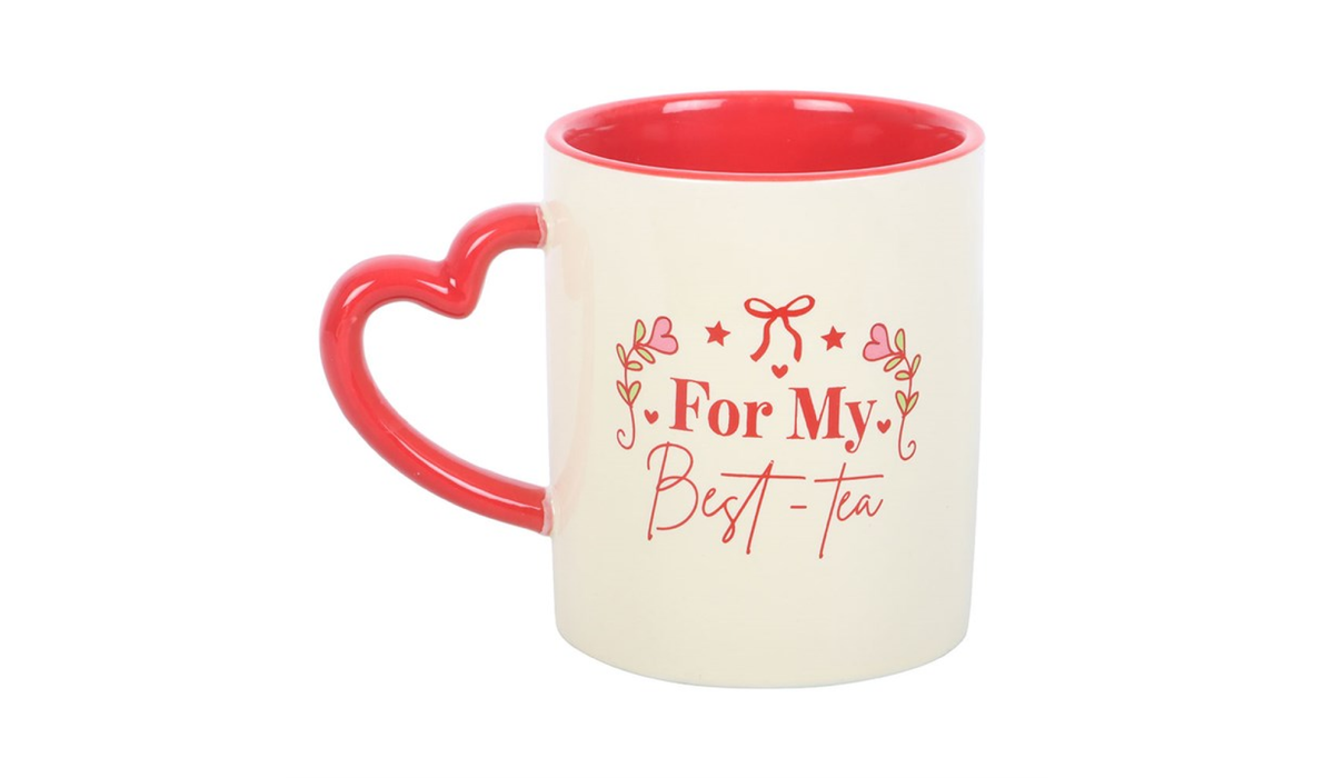 For My Best-Tea Heart Handle Mug | Best Friend Gift UK