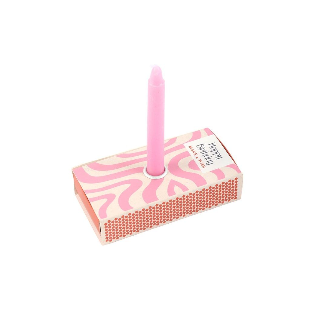 Happy Birthday Mini Candle Set – Wish Candles & Holder Gift Set