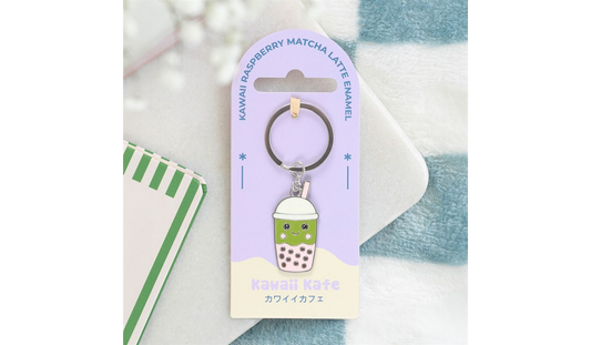 Kawaii Bubble Tea Keyring – Cute Enamel Boba Keychain