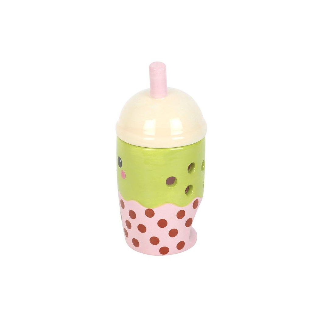 Cute Bubble Tea Oil Burner – Kawaii Ceramic Wax Melt & Oil Warmer