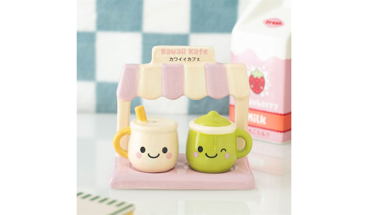 Kawaii Bubble Tea Salt & Pepper Shakers – Cute Kitchen Decor Set