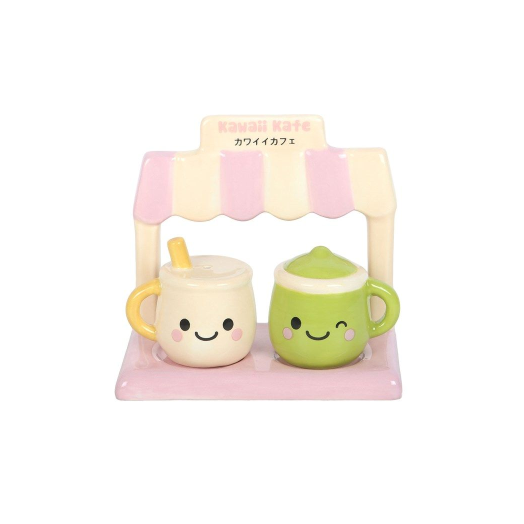 Kawaii Bubble Tea Salt & Pepper Shakers – Cute Kitchen Decor Set