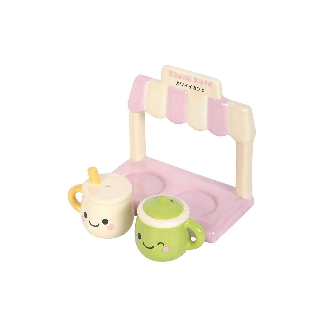 Kawaii Bubble Tea Salt & Pepper Shakers – Cute Kitchen Decor Set