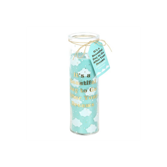 It’s a Beautiful Day to Go After Your Dreams Candle – Motivational Pillar Candle