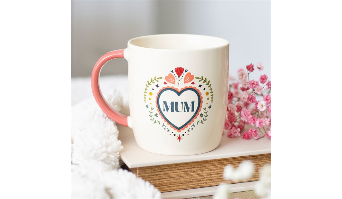 Folk Mum Gift Bundle – Floral Mug & Nectarine Honey Candle Set