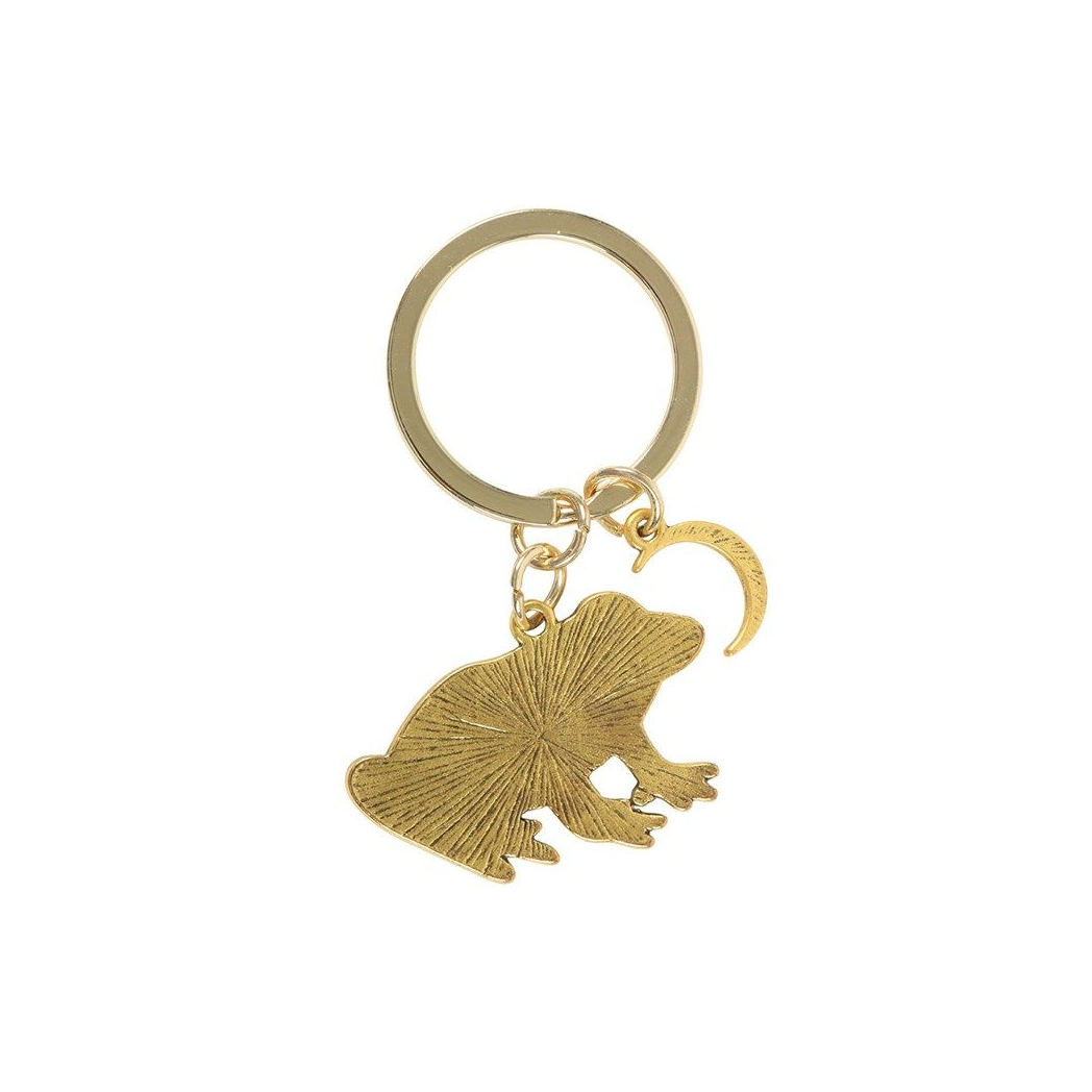 Luna Frog Enamel Keyring – Whimsical Frog Charm