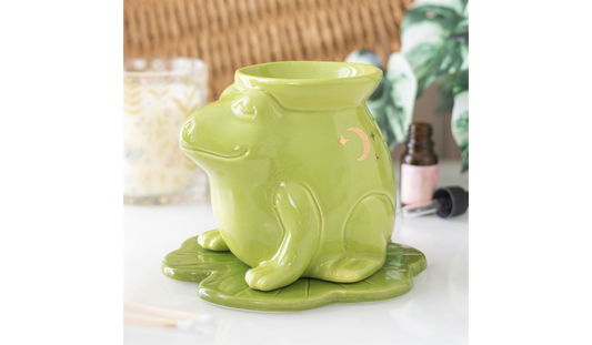 Luna Frog Oil Burner – Whimsical Cottagecore Wax Melt & Essential Oil Burner