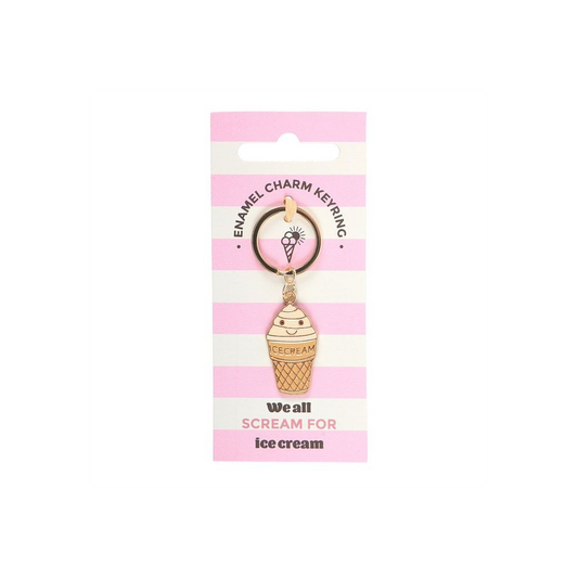 Ice Cream Keyring – Cute Kawaii Enamel Charm