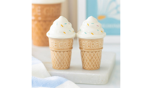 Ice Cream Cone Salt & Pepper Set – Cute Seaside Kitchen Decor