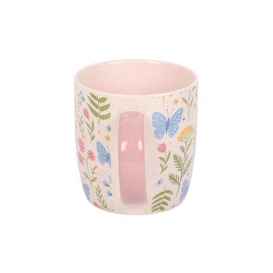 Luna Bloom Floral Meadow Mug – Butterfly & Wildflower Cup