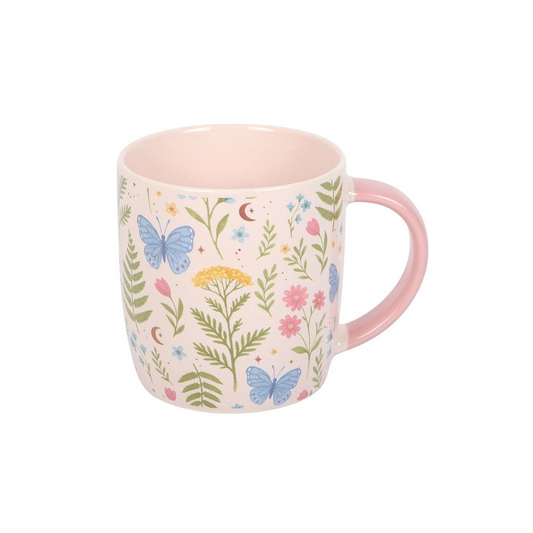 Luna Bloom Floral Meadow Mug – Butterfly & Wildflower Cup
