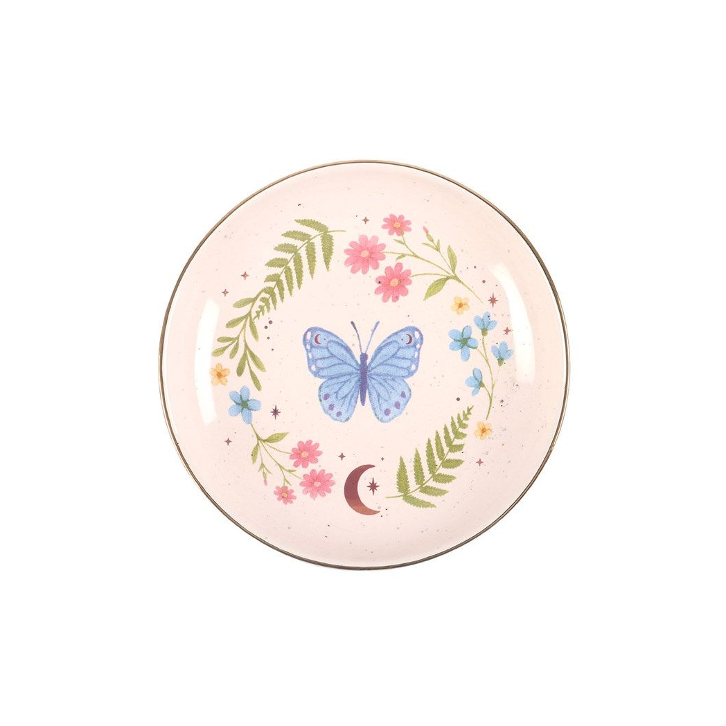 Luna Bloom Butterfly Trinket Dish – Floral Jewellery Holder