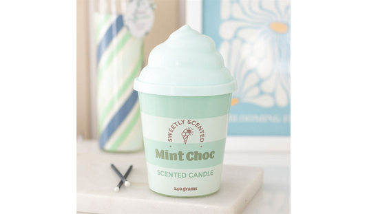 Mint Choc Ice Cream Scented Candle – Sweet Treat Dessert Candle