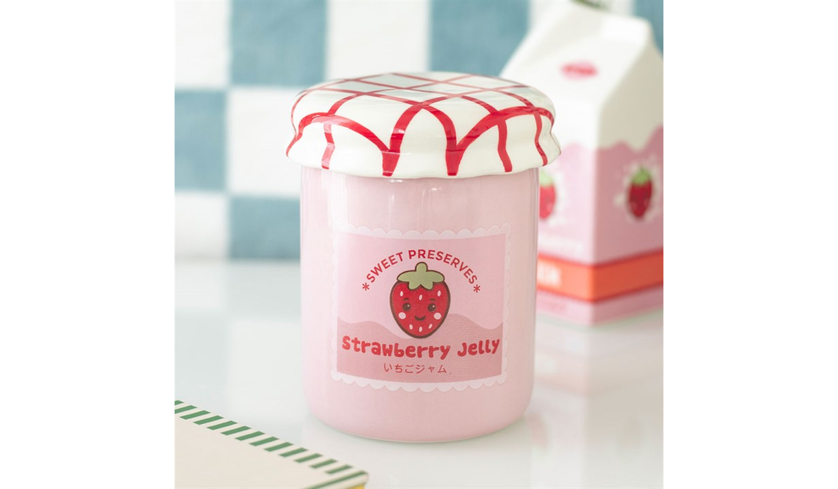 Strawberry Jelly Jar Oil Burner – Cute Kawaii Wax Melt Warmer