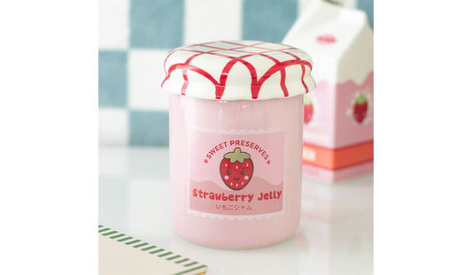 Strawberry Jelly Jar Oil Burner – Cute Kawaii Wax Melt Warmer