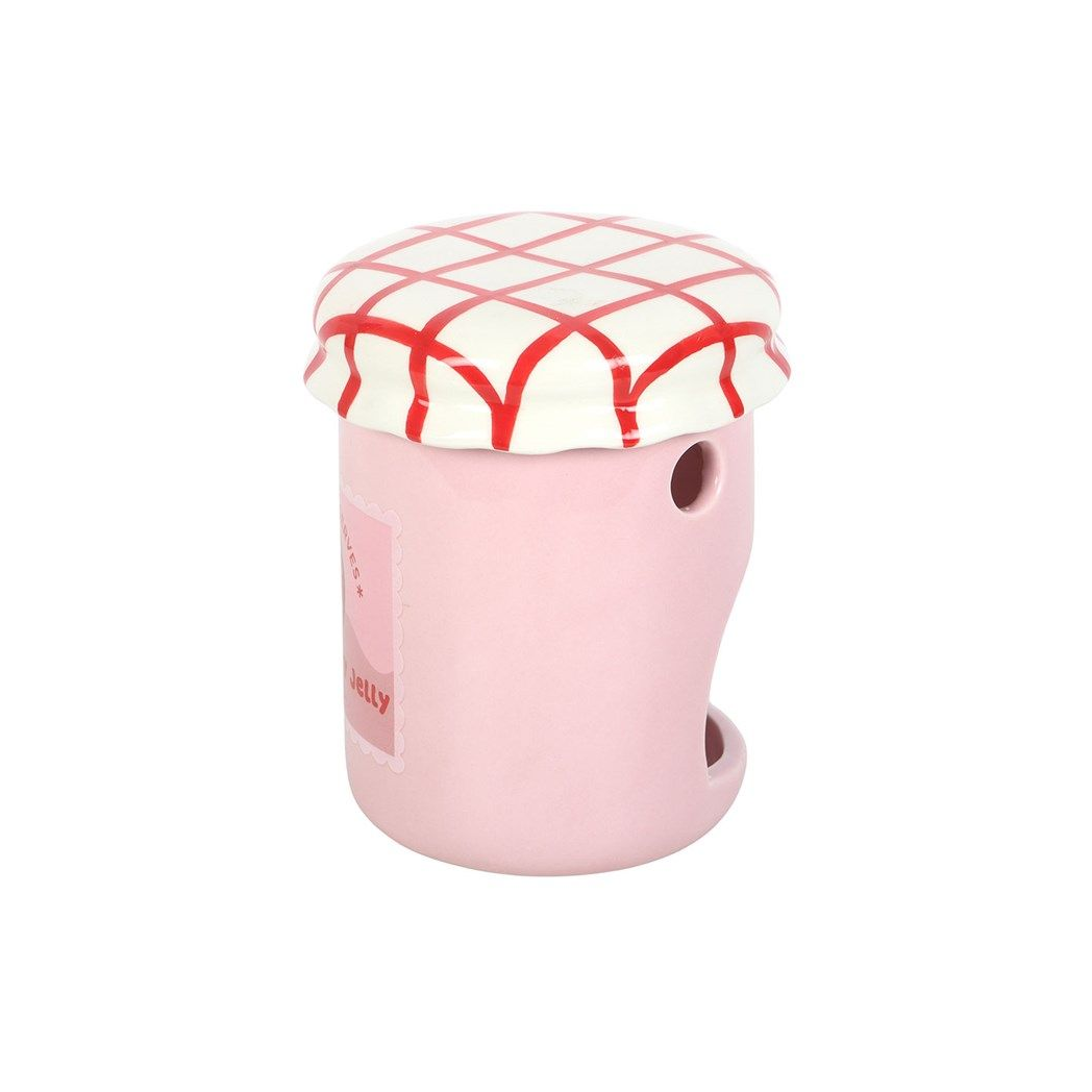 Strawberry Jelly Jar Oil Burner – Cute Kawaii Wax Melt Warmer