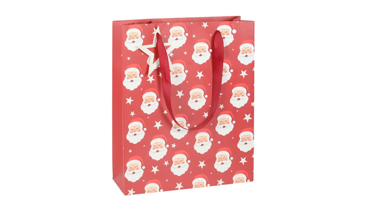 Santa Christmas Gift Bag | Extra Large Festive Gift Bag | Reusable Christmas Present Bag