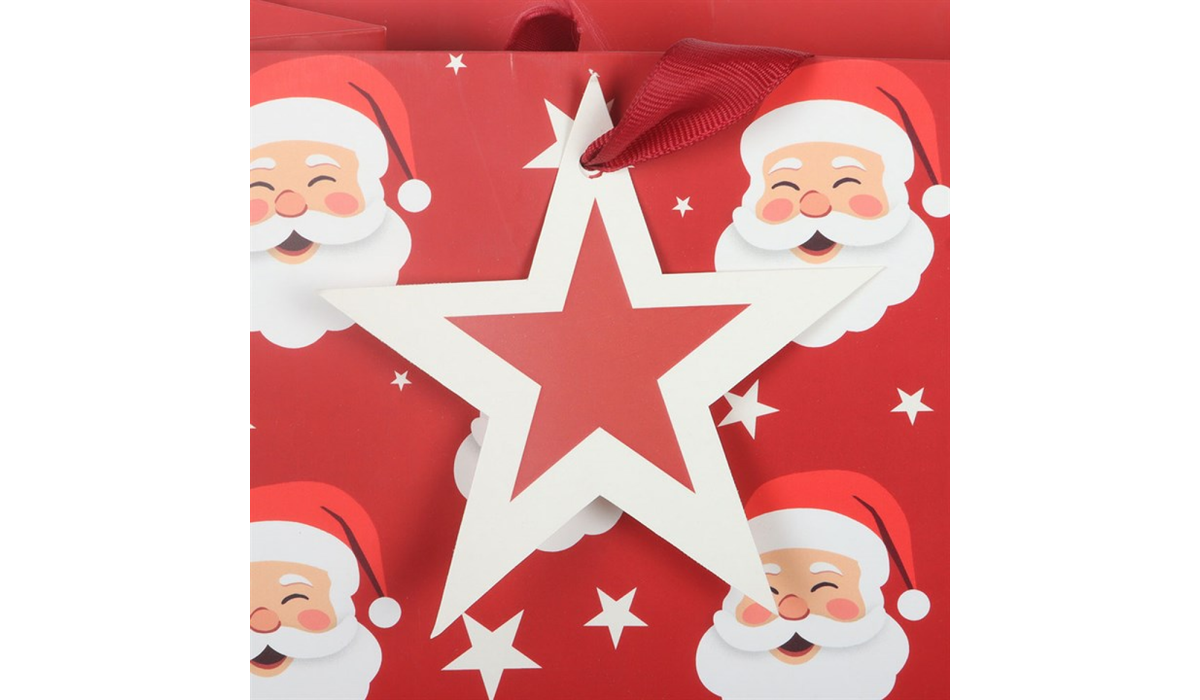 Santa Christmas Gift Bag | Extra Large Festive Gift Bag | Reusable Christmas Present Bag