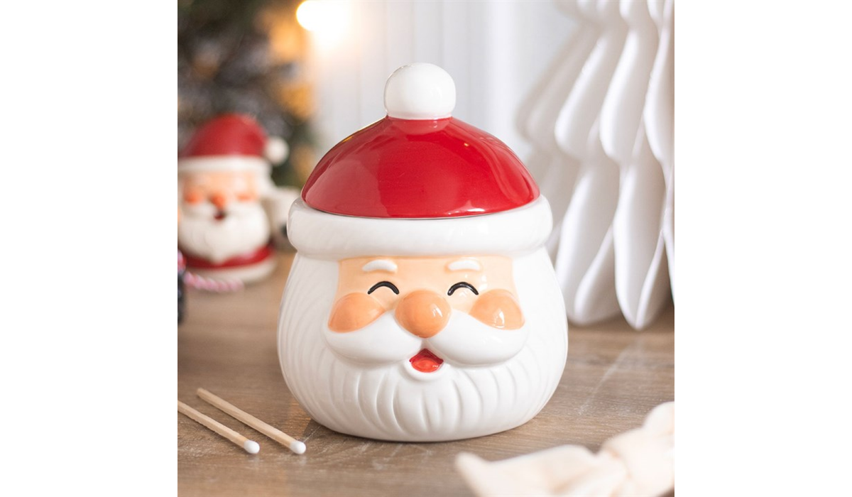 Santa Claus Oil Burner | Christmas Wax Melt Burner | Festive Ceramic Oil Warmer