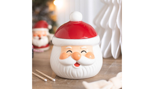 Santa Claus Oil Burner | Christmas Wax Melt Burner | Festive Ceramic Oil Warmer