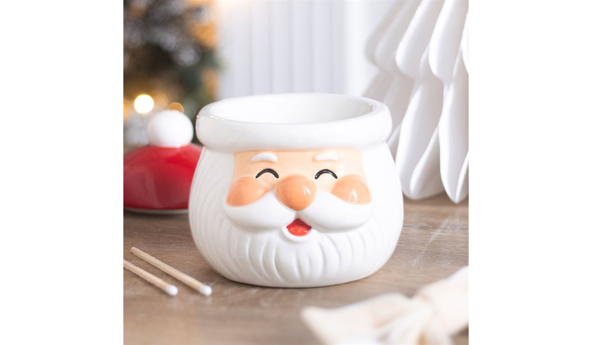 Santa Claus Oil Burner | Christmas Wax Melt Burner | Festive Ceramic Oil Warmer