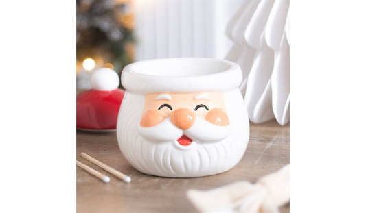 Santa Claus Oil Burner | Christmas Wax Melt Burner | Festive Ceramic Oil Warmer
