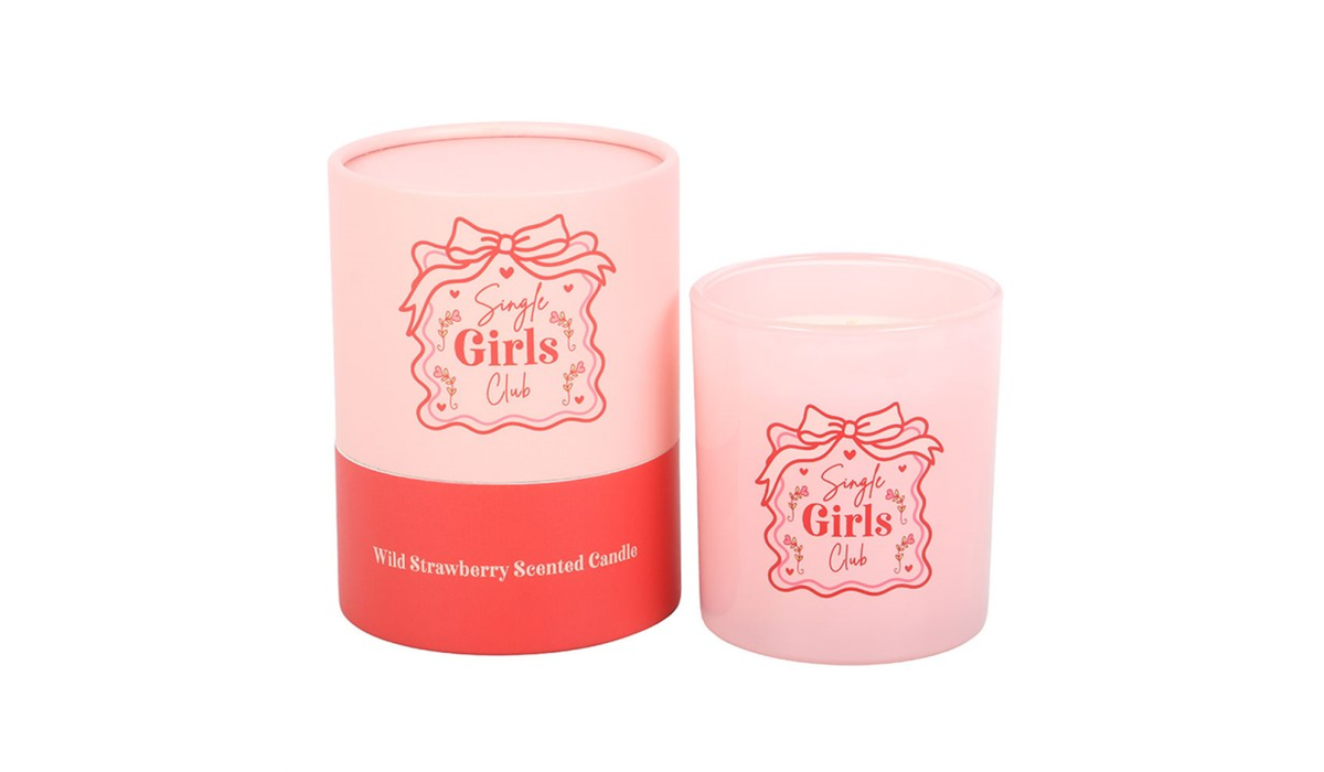 Single Girls Club Wild Strawberry Candle | Self Love Gift UK