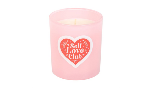 Self Love Club Coconut Scented Candle | Pink Self Care Gift UK