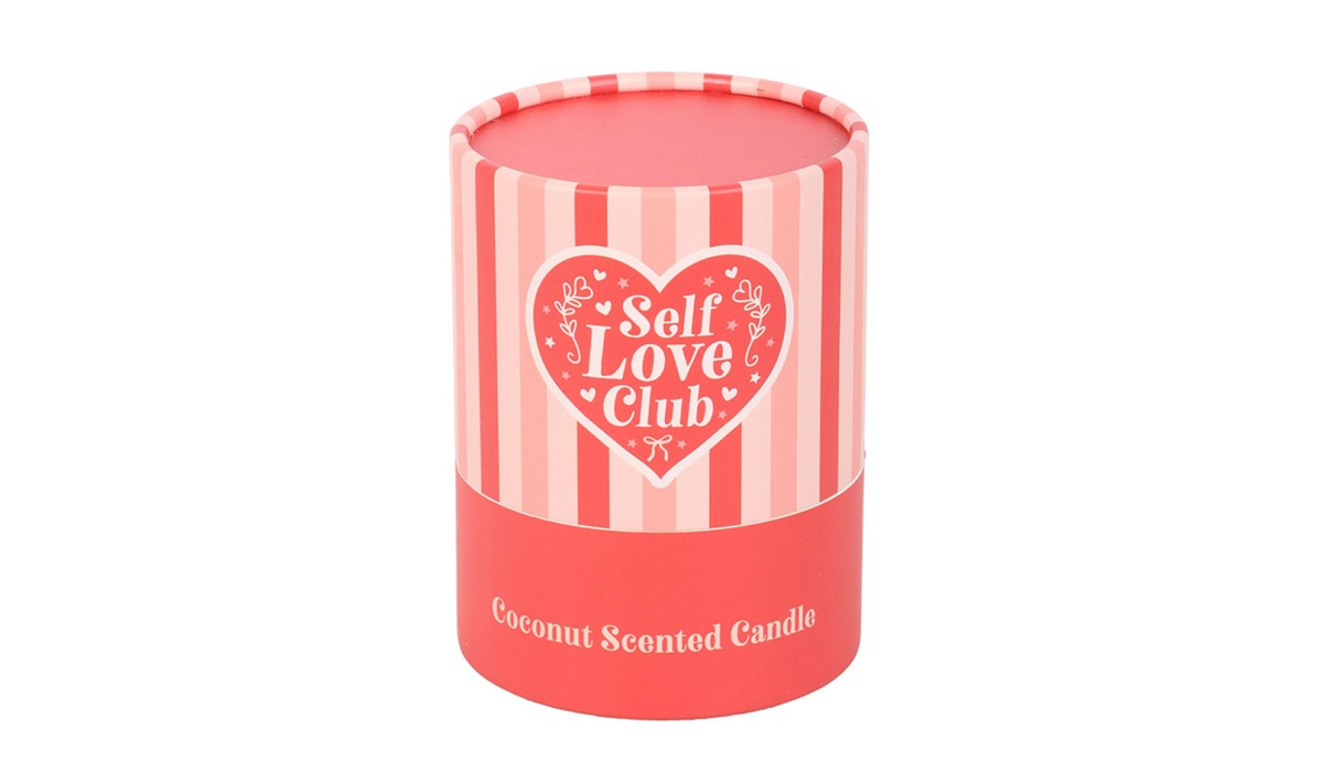 Self Love Club Coconut Scented Candle | Pink Self Care Gift UK