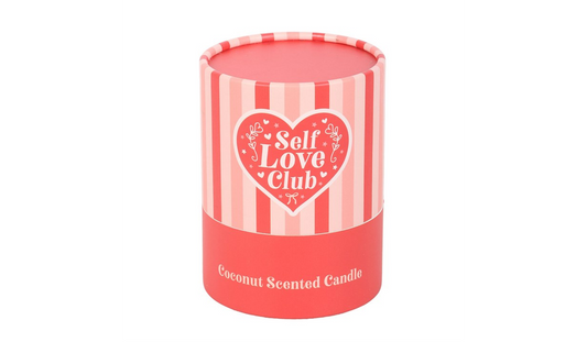 Self Love Club Coconut Scented Candle | Pink Self Care Gift UK