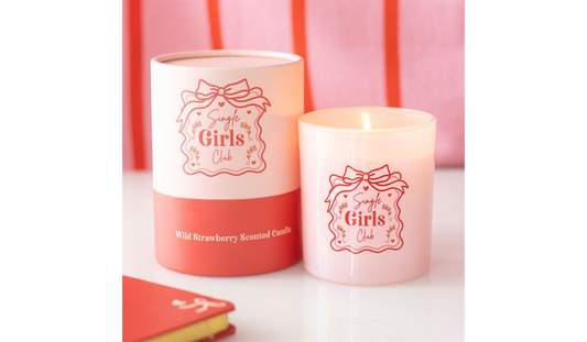 Single Girls Club Wild Strawberry Candle | Self Love Gift UK
