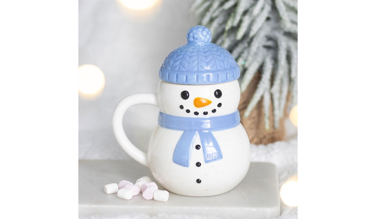 Snowman Christmas Mug | Ceramic Winter Mug | Festive Hot Chocolate & Coffee Cup
