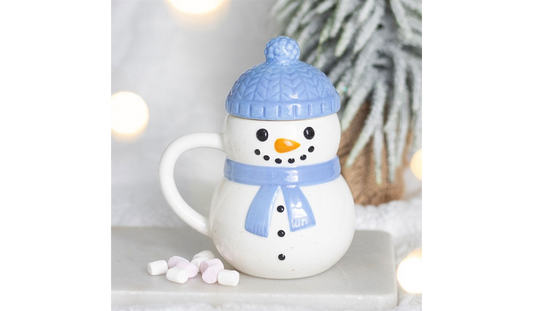 Snowman Christmas Mug | Ceramic Winter Mug | Festive Hot Chocolate & Coffee Cup