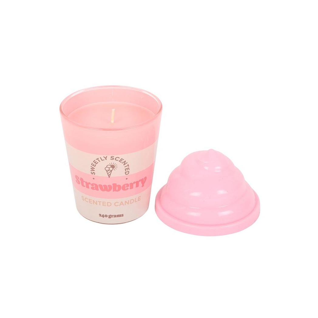 Strawberry Ice Cream Candle – Cute Seaside Scented Candle