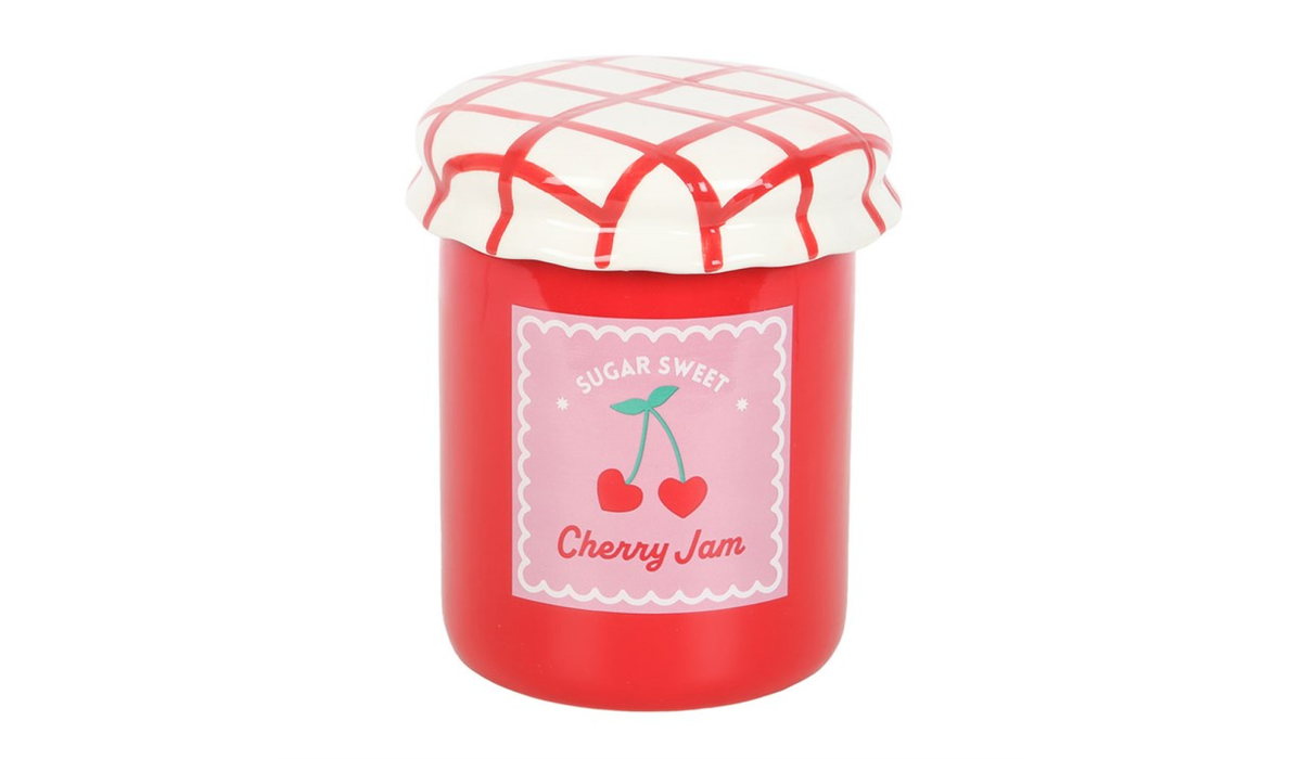 Cherry Jam Jar Oil Burner – Cute Kawaii Wax Melt Warmer