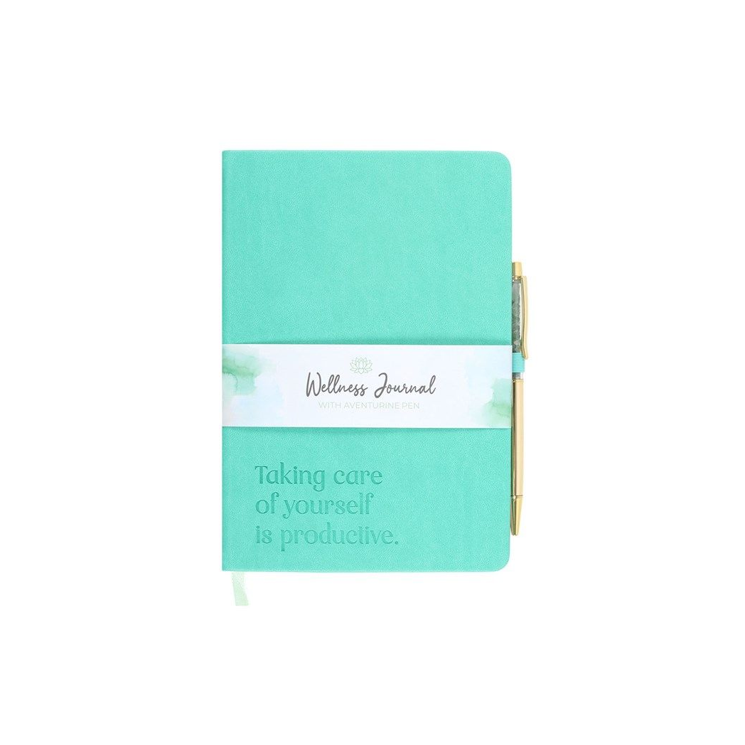Taking Care of Yourself Journal & Crystal Pen Set – Wellness & Self Care Notebook