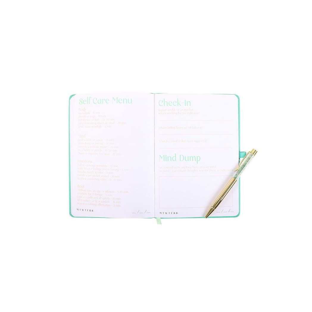 Taking Care of Yourself Journal & Crystal Pen Set – Wellness & Self Care Notebook